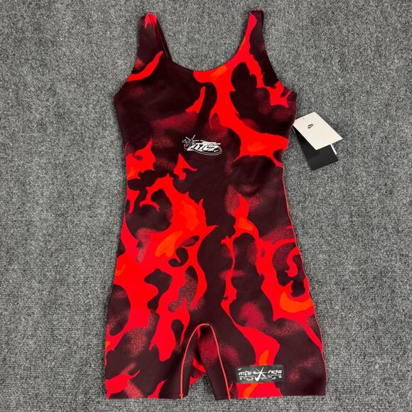 Nike Megan Thee Stallion Bodysuit Women's Size S (Small) Red Jumpsuit Sporty NEW - Picture 5 of 12